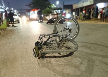 Acidente entre motocicleta e ciclista deixa três feridos na zona leste de Porto Velho; passageira fica em estado grave