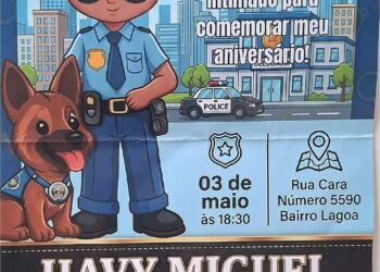 POLÍCIA MILITAR ATENDE A CONVITE DE CRIANÇA E PARTICIPA DE FESTA DE ANIVERSÁRIO