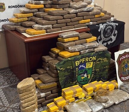 FORÇAS DE SEGURANÇA EM RONDÔNIA APREENDEM CERCA DE 300 KG DE DROGAS NO RIO MADEIRA