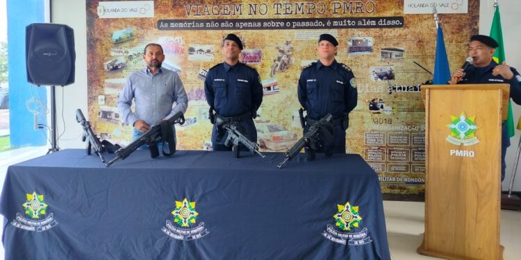 Laerte Gomes viabiliza armamentos à PM e reforça investimentos na segurança pública de Rondônia
