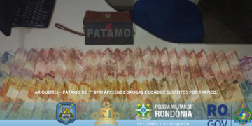 ARIQUEMES – PATAMO DO 7º BPM APREENDE DROGAS E CONDUZ SUSPEITOS POR TRÁFICO.