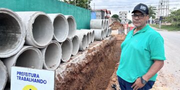 Prefeitura executa obra de drenagem na Av. Pinheiro Machado, no bairro Embratel, em Porto Velho