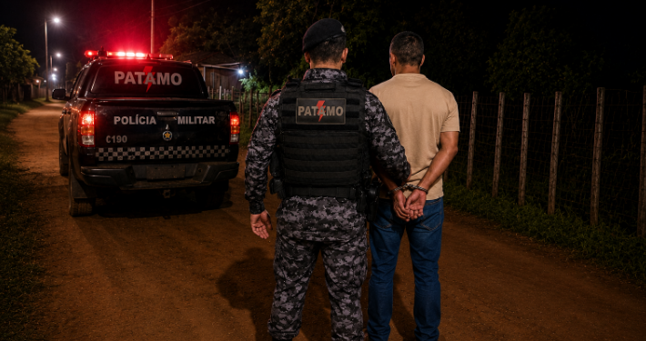 PMRO DETÉM HOMEM ACUSADO DE AMEAÇAR MORADORES NA ÁREA RURAL DE GUAJARÁ-MIRIM