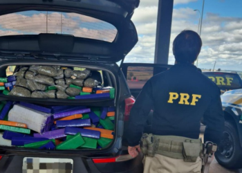 PRF apreende 328 Kg de maconha em Mundo Novo (MS)