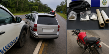 PM aborda veículo suspeito, apreende drogas e prende três pessoas na BR-435 em Vilhena