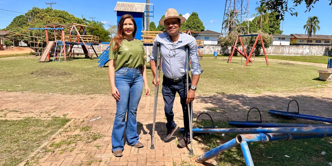 Deputada Federal Cristiane Lopes garante revitalização da Praça de Nova Londrina em Ji-Paraná