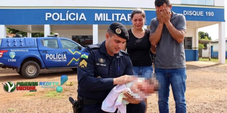 Policial militar salva recém-nascida engasgada em Espigão do Oeste