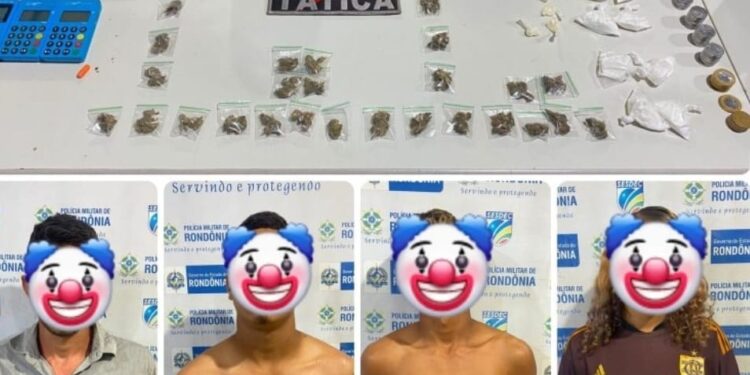 Polícia Militar de Rondônia prende três homens por tráfico de drogas em Porto Velho