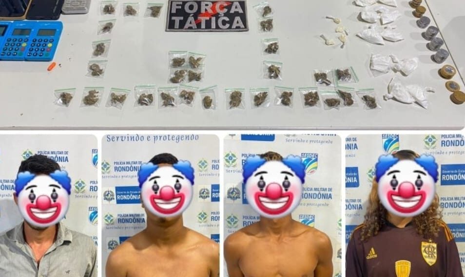 Polícia Militar de Rondônia prende três homens por tráfico de drogas em Porto Velho