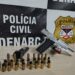 DENARC apreende pistola .40 em oficina no bairro Escola de Polícia após denúncia de disparos