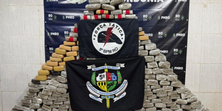 Polícia Militar de Rondônia apreende cerca de 345 tabletes de maconha em Porto Velho