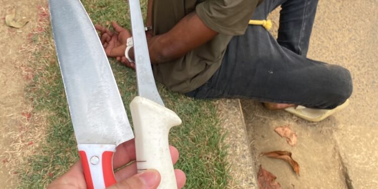 Terror homem é preso após entrar em creche com duas facas