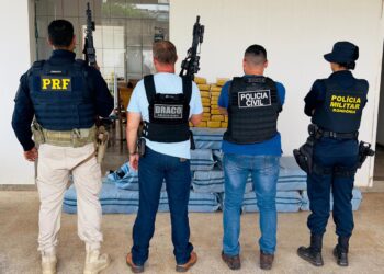 Ação conjunta entre PRF e forças de segurança resulta na apreensão de mais de meia tonelada de drogas em Alvorada do Oeste/RO