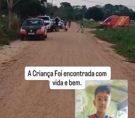 criança desaparece às margens do rio e é encontrada após quatro horas de buscas