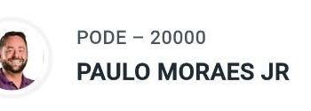 Paulo Moraes lidera a corrida para a uma cadeira para Deputado estadual estado