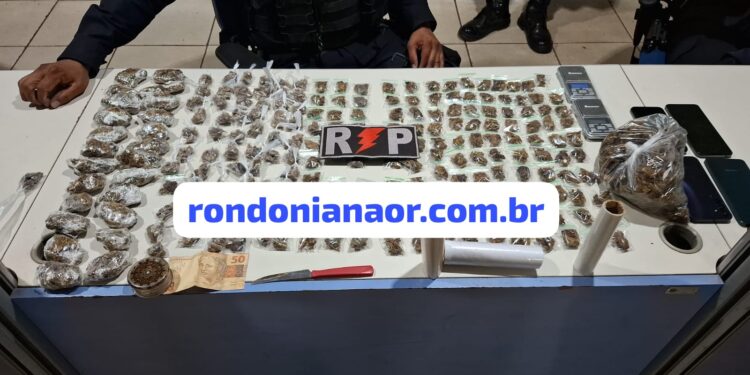 Suspeitos de tráfico tentam fugir pela janela, mas são presos pela PM em Porto Velho
