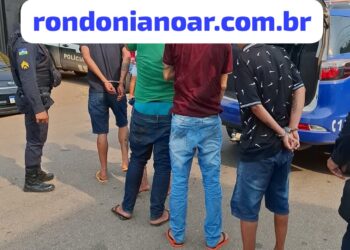PM aborda grupo suspeito de “Tribunal do Crime” e prende cinco homens em Porto Velho