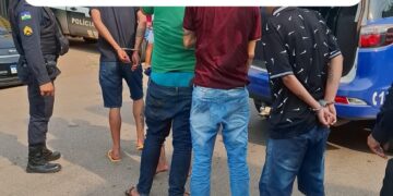 PM aborda grupo suspeito de “Tribunal do Crime” e prende cinco homens em Porto Velho