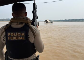 PF PF deflagra operação contra garimpo ilegal no Rio Madeira