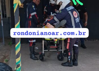 Motociclista fica ferido após acidente com caminhonete e carro na Avenida Raimundo Cantuária, em Porto Velho
