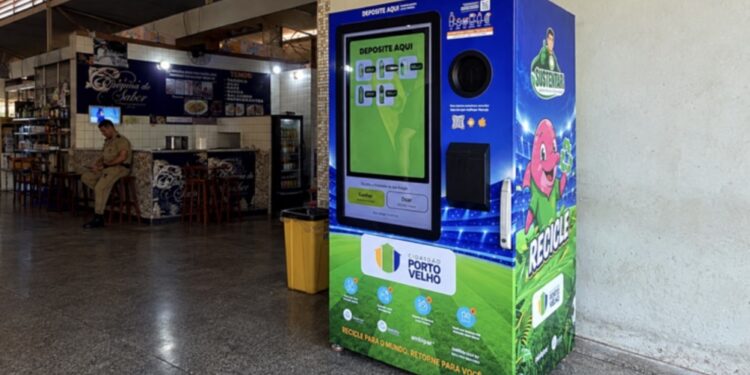 Máquinas de reciclagem que pagam via Pix chegam a Porto Velho
