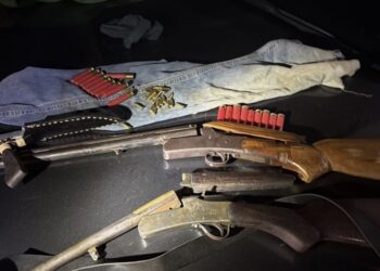 POLÍCIA AMBIENTAL APREENDE ARMAS DE FOGO E CAMINHÃO COM MADEIRA IRREGULAR DURANTE OPERAÇÃO EM VILHENA