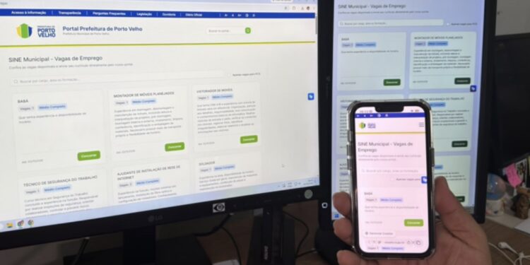 Sine Municipal oferece vagas de emprego e atendimento gratuito em Porto Velho